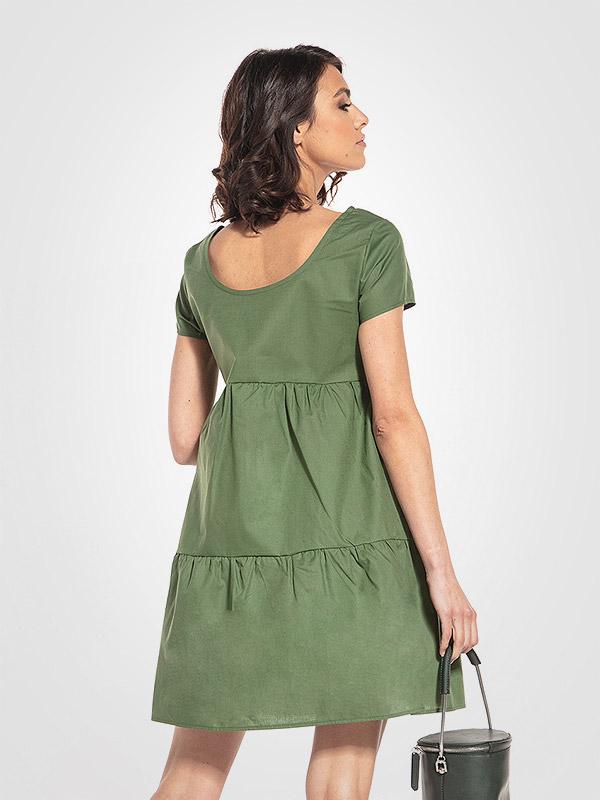 Tessita kokvilnas kleita "Adrika Green"