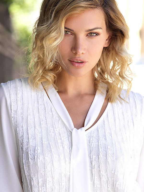 EMMEBIVI nėriniuota palaidinė "Renee Ecru"