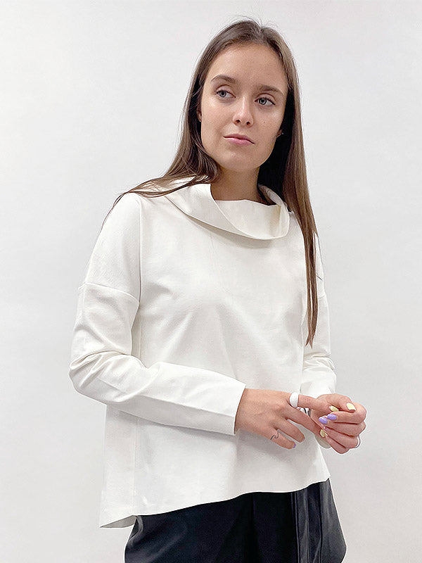 Il Vento E La Seta laisvo silueto palaidinė ilgomis rankovėmis "Lucy Ecru"