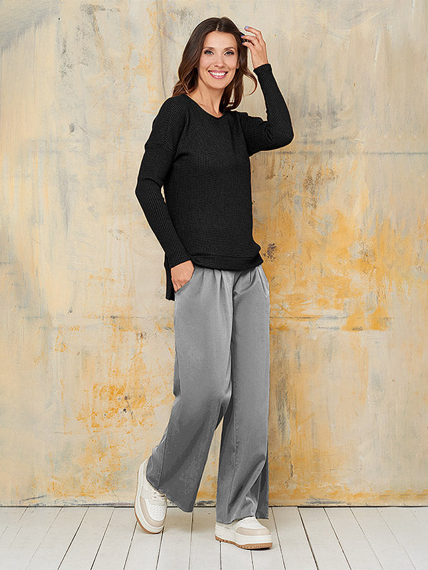 Lega plačios tiesaus kirpimo kelnės "Kimberly Grey"