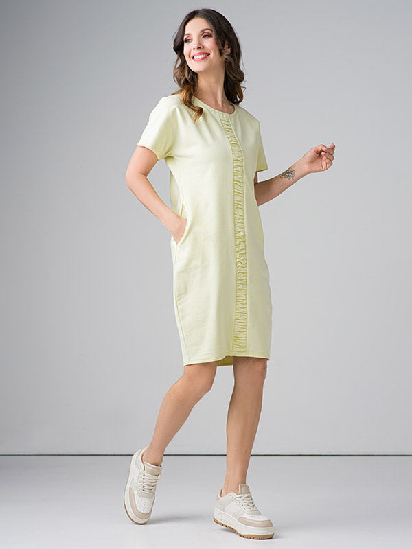 Lega medvilninė suknelė "Serafina Light Yellow"