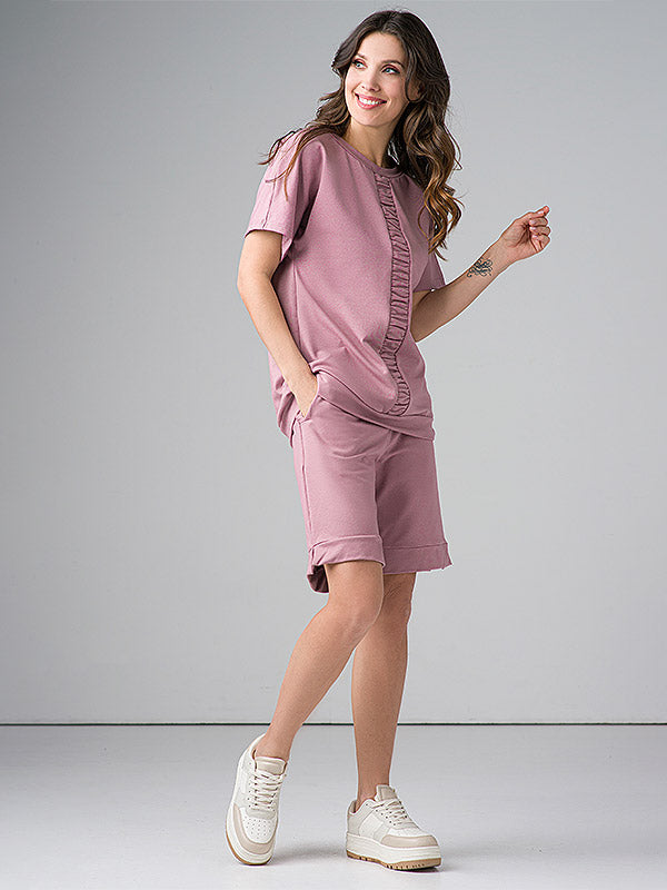 Lega medvilniniai laisvalaikio šortai "Margarita Dusty Pink"