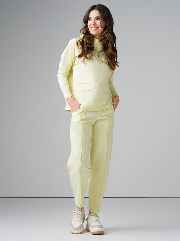 Lega medvilninės laisvalaikio kelnės "Alla Light Yellow"