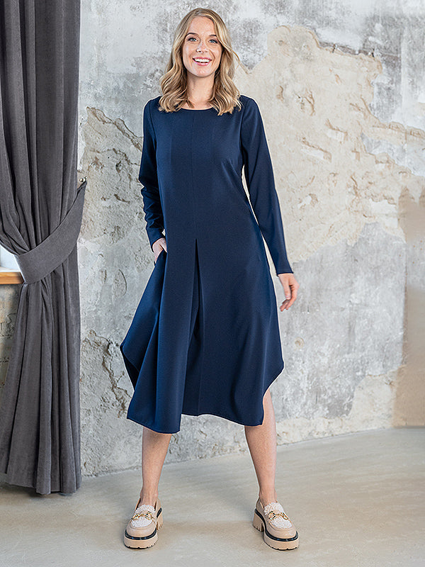 Lega laisvo kirpimo midi suknelė "Adriana Navy"