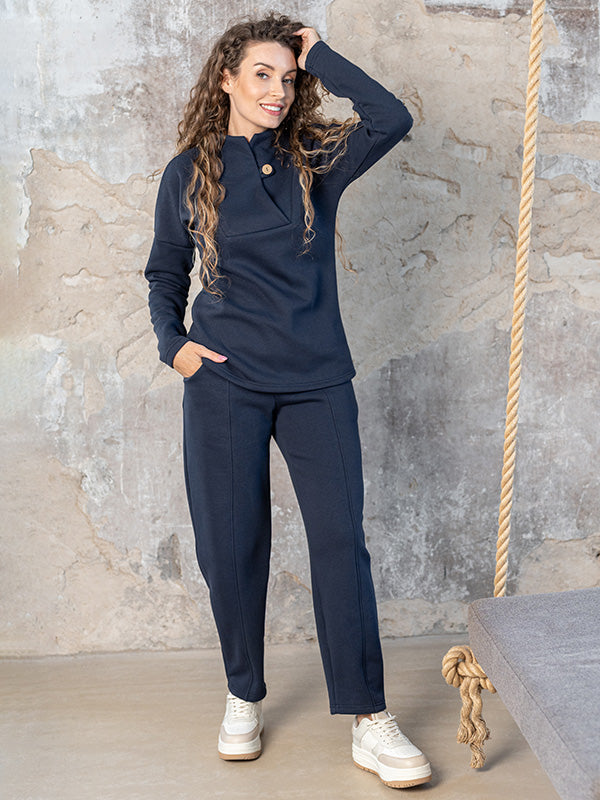 Lega medvilninės laisvalaikio kelnės "Rosita Navy"