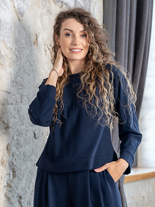 Lega palaidinė su viskoze "Justa Navy"