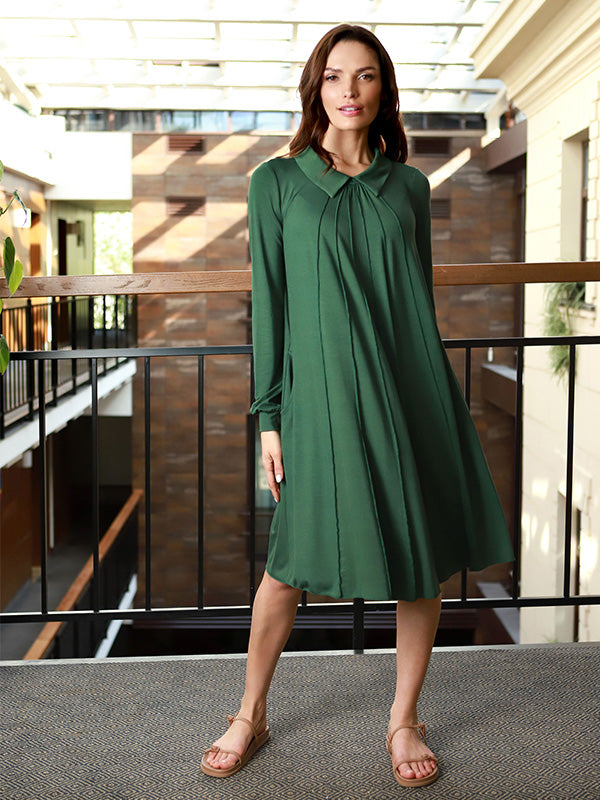 Lega plati viskozinė suknelė "Mireille Forest Green"