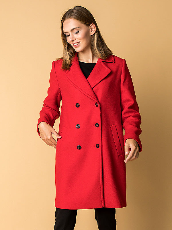 Lener Cordier vilnos paltas "Carole Red"