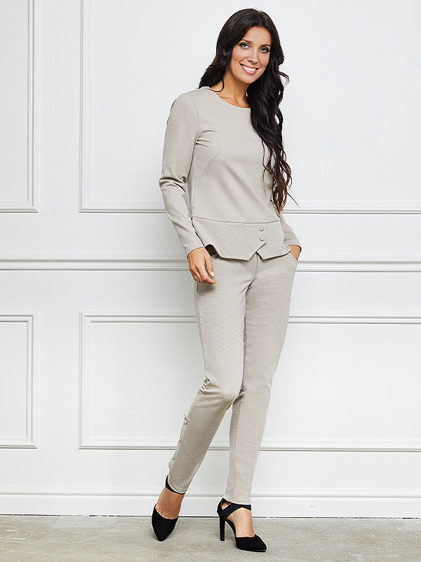 Lega kelnės "Adele Sand - Black Dots"