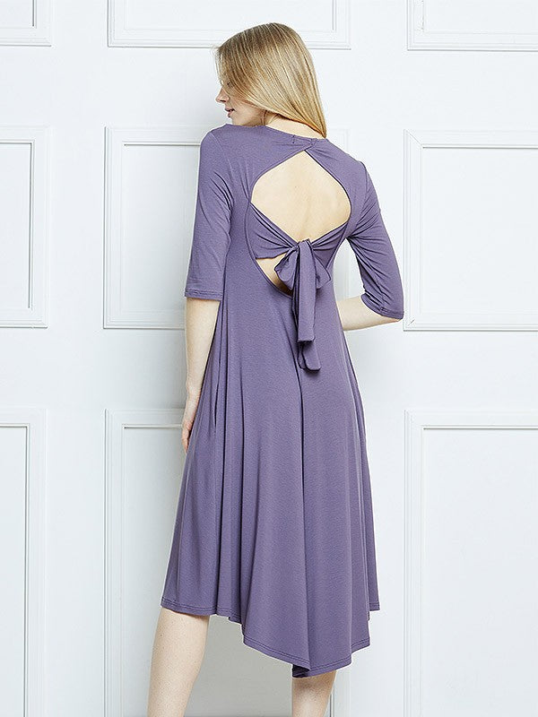 Lega viskozinė suknelė "Elin Aubergine"