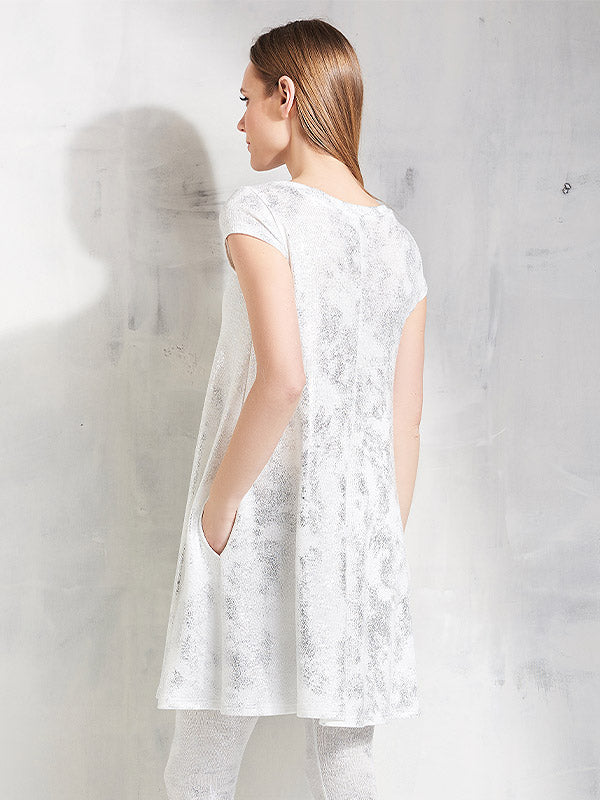 Lega žėrinti suknelė "Esteri White - Silver Dust"