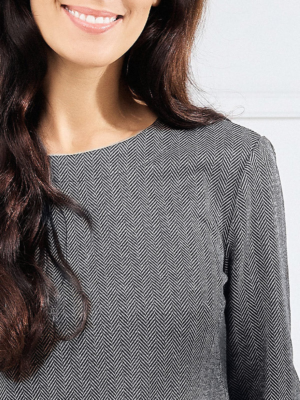 Lega palaidinė "Stella Black - White Chevron Tweed"