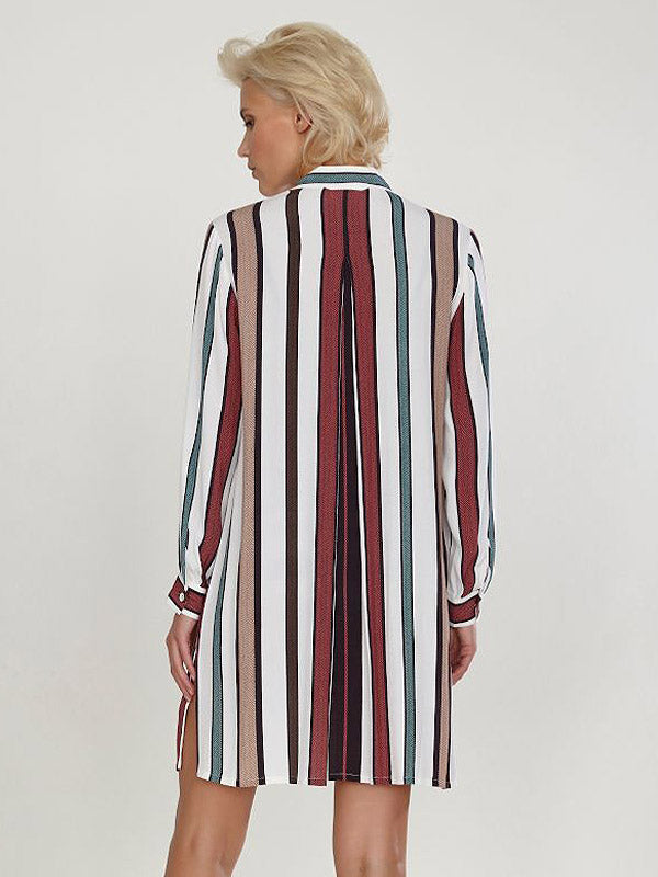 Maryan Mehlhorn paplūdimio viskozinė palaidinė-marškiniai "Chaussette White - Black - Multicolor"