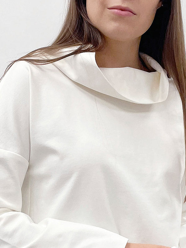 Il Vento E La Seta laisvo silueto palaidinė ilgomis rankovėmis "Lucy Ecru"