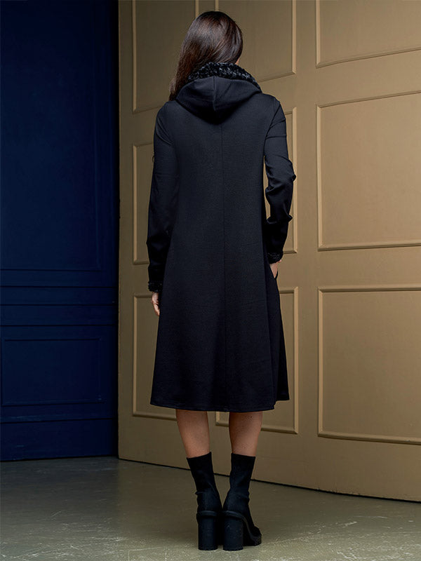 Lega suknelė su kailiuku "Henrieta Black"