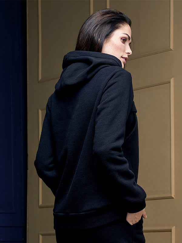 Lega medvilninis džemperis su gobtuvu "Sheila Black"