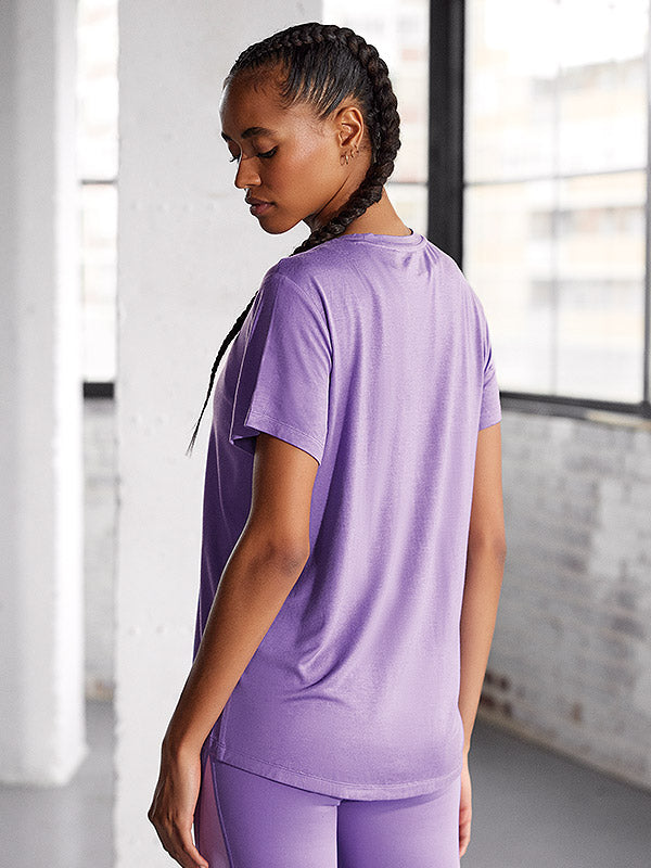 Ysabel Mora viskoziniai sportiniai marškinėliai "Isauria Purple"