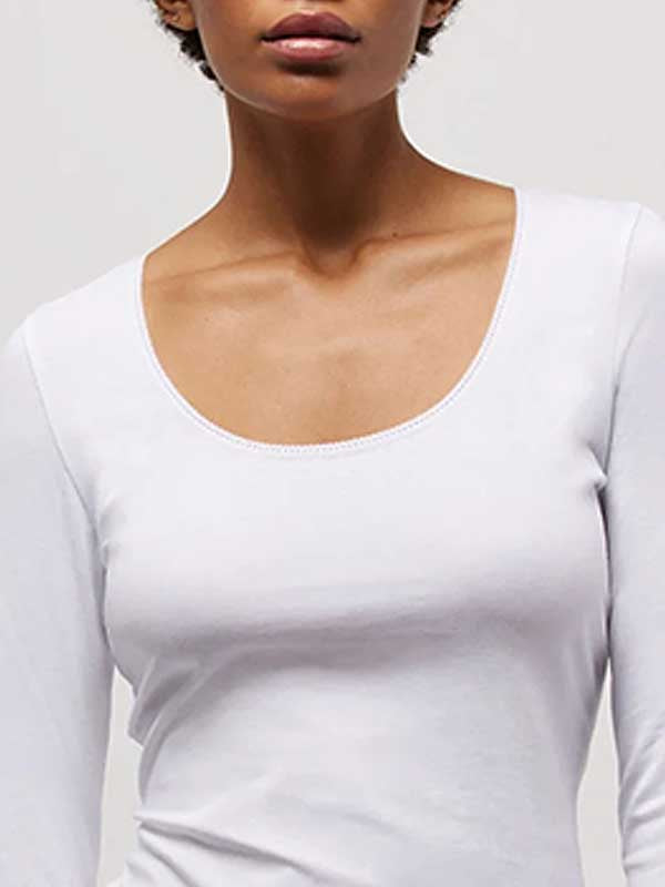 Ysabel Mora medvilniniai apatiniai marškinėliai "Bianca White"