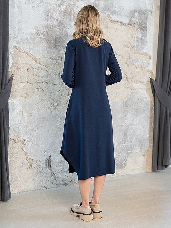 Lega laisvo kirpimo midi suknelė "Adriana Navy"