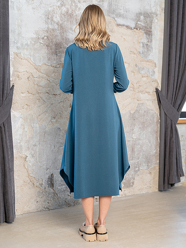 Lega laisvo kirpimo midi suknelė "Adriana Turquoise"