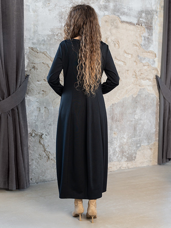 Lega ilga varpelio formos suknelė "Lorena Black"