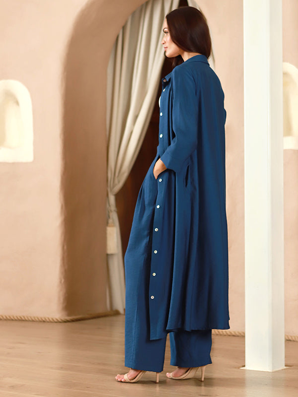 Lega plačios viskozinės kelnės "Milanna Blue"