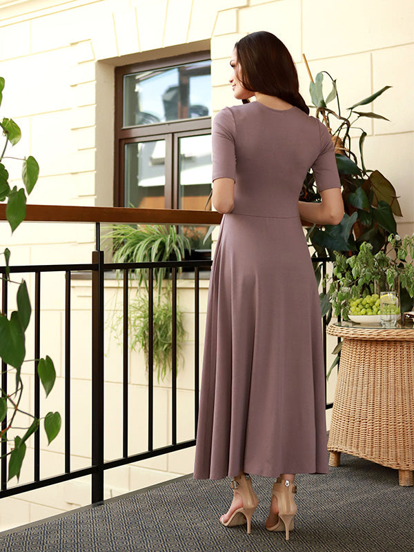 Lega ilga viskozinė suknelė "Maris Cocoa"