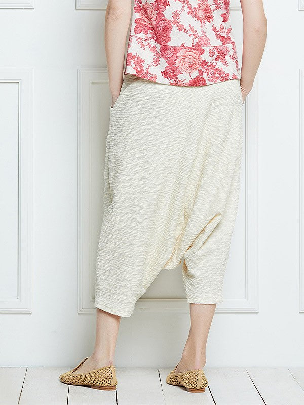 Lega medvilninės kelnės "Karena Creamy White"