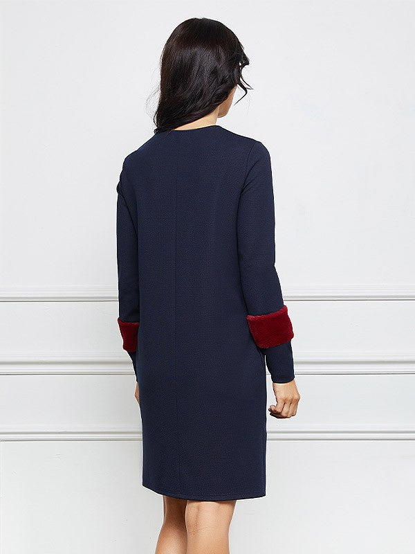 Lega suknelė "Clara Navy - Bordeaux Dots"