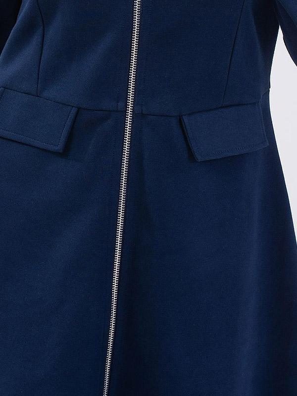 Utenas dizaineres A. Kuzmickaites kokvilnas kleita ar rāvējslēdzēju "Franci Navy"
