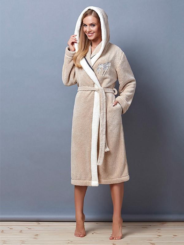 L&L garš halāts ar kapuci "Kerstin Angora"