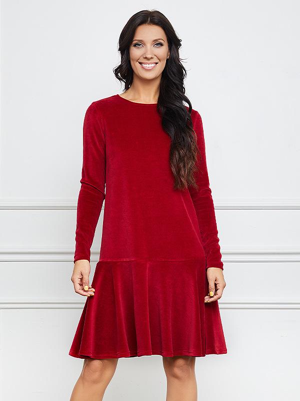 Lega kokvilnas kleita "Esmee Red Velour"