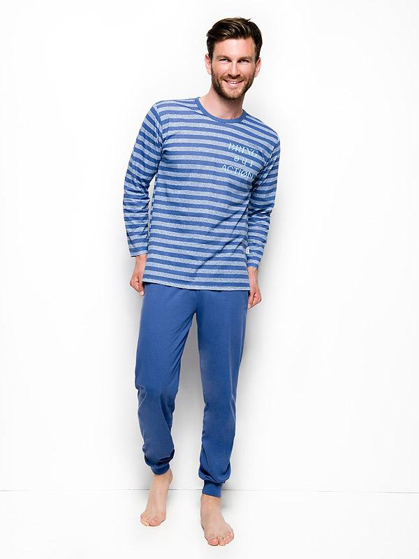 Taro kokvilnas vīriešu pidžama "Max Blue"
