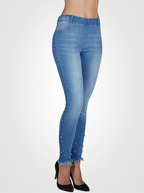 Ysabel Mora dibenu paceļošas bikses "Neyla Push-Up Light Blue Jeans"