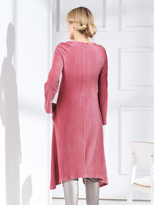 Lega kokvilnas velveta kleita "Damila Pink"