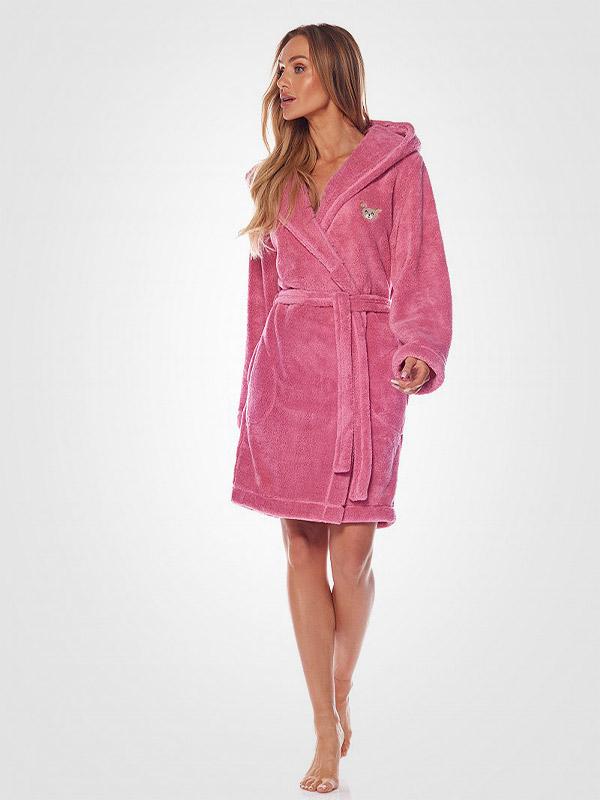 L&L īsais halāts ar kapuci "Mika Pink"