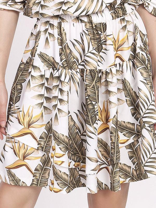 Lanti kleita ar ielocēm "Anita Ecru Floral Print"