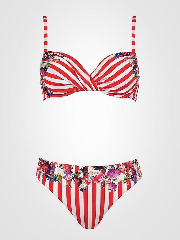 Maryan Mehlhorn peldkostīms "Riviera Red - White Stripes"
