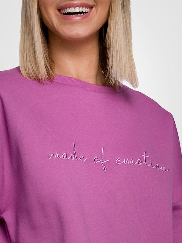 MOE oversize kokvilnas džemperis "Emotion Lavender"