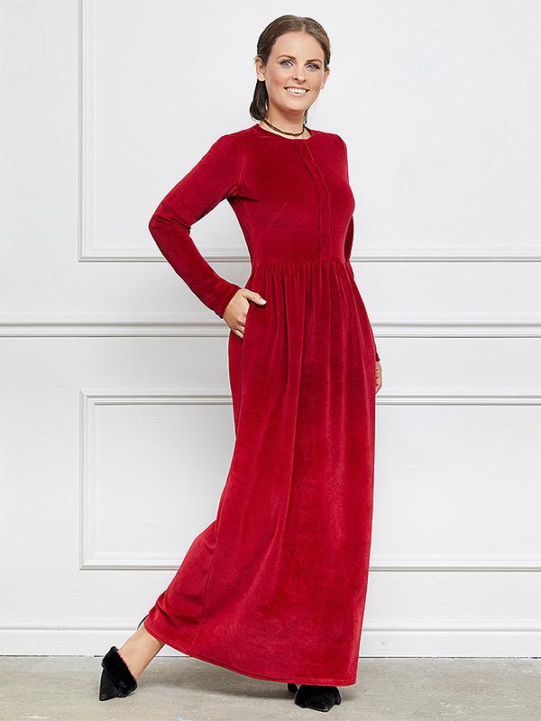 Lega kokvilnas kleita "Noelle Red Velour"