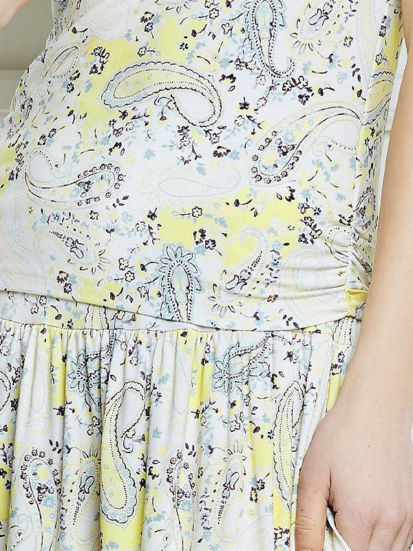 Lega вискозна блузка "Jill Beige - Pastel Ornament Print"