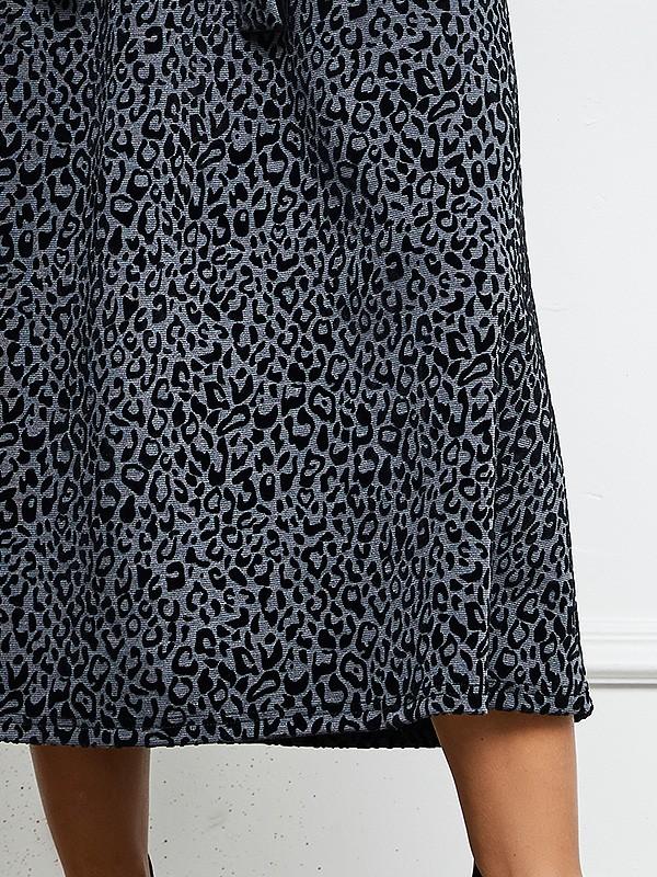 Lega kleita "Paulette Grey - Black Velour Cheetah Pattern"