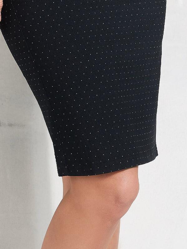 Lega вискозная юбка-карандаш "Adley Black - White Dots"