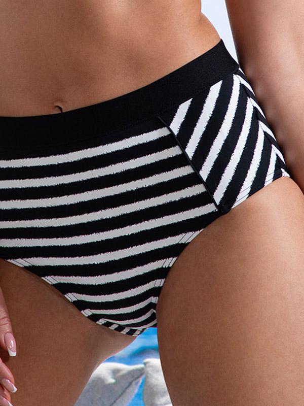Aquarilla bikini push up peldkostīms "Salina Black - White Stripes"