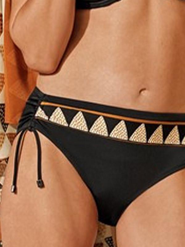 Charmline bikini peldkostīms ar stīpiņām "Terra Links Black - Beige - Brown"