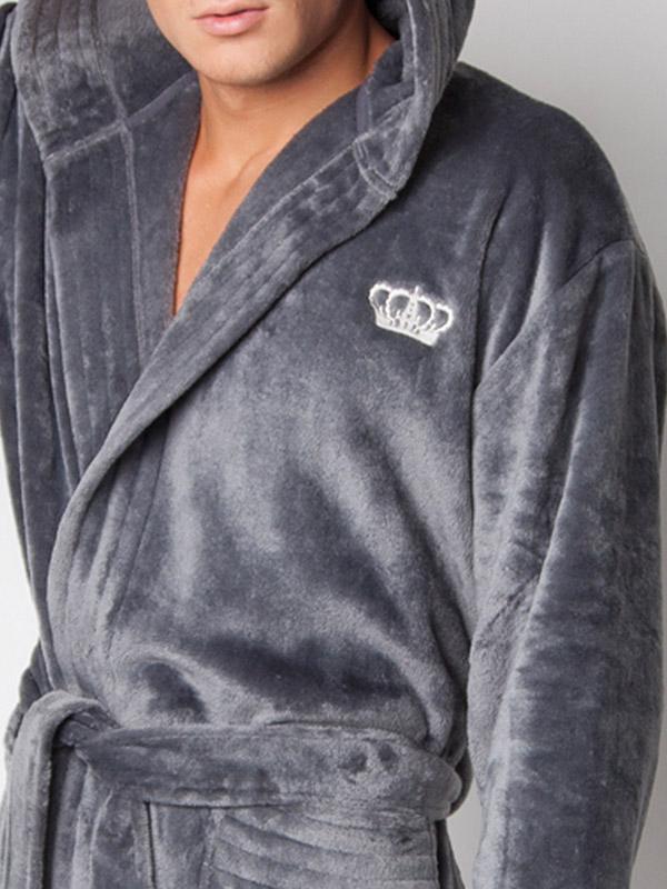 Aruelle vīriešu halāts ar kapuci "William Graphite"