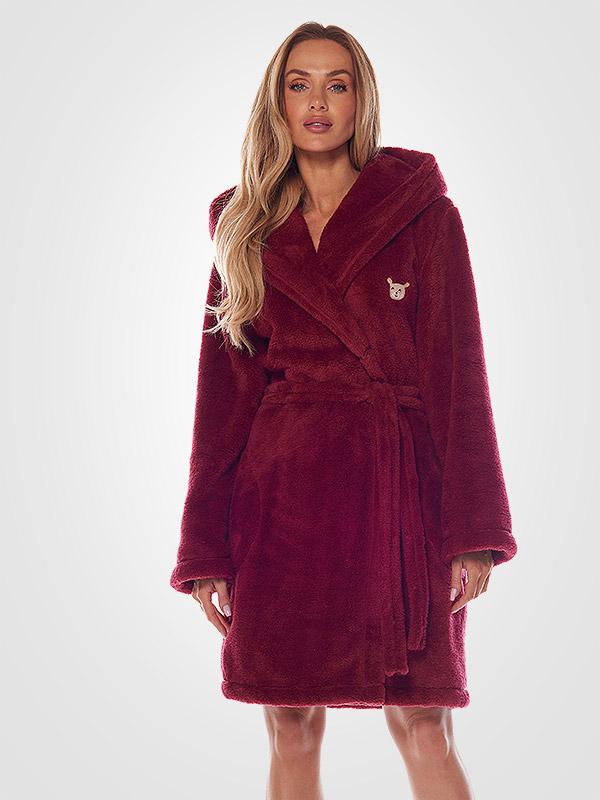 L&L īsais halāts ar kapuci "Mika Red"
