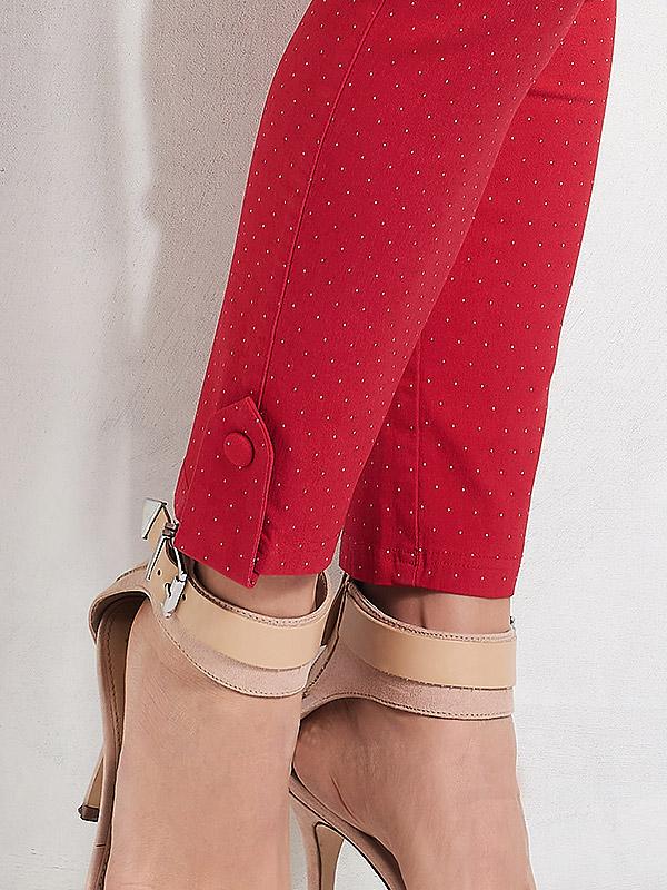 Lega вискозные брюки-галифе "Corina Red - White Dots"