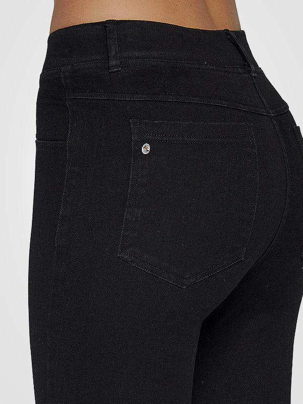 Ysabel Mora dibenu paceļošas džinsu bikses ar Swarovski kristāliņu "Imelda Push-Up Black Jeans"