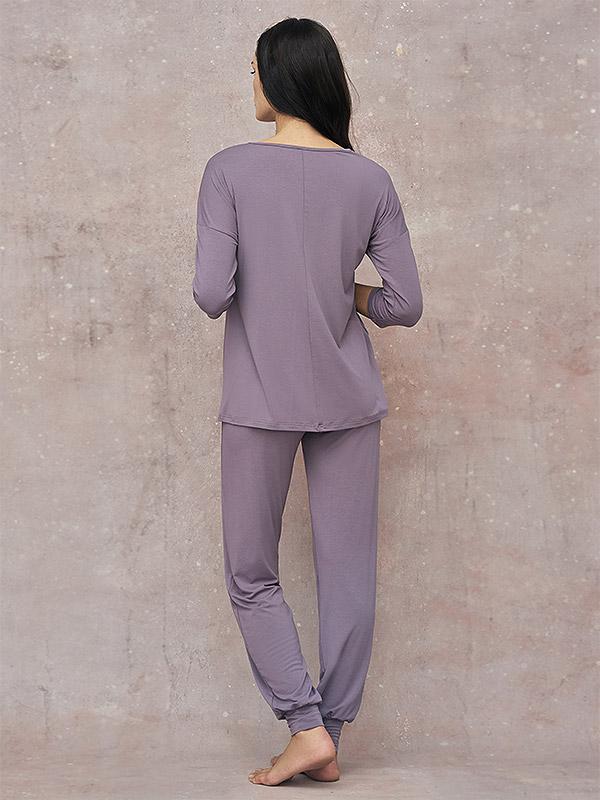 Lega viskozes pidžama "Amina Light Violet"